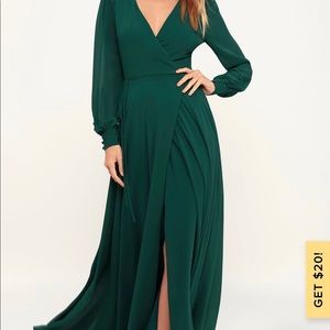 Lulu’s Maxi Emerald Dress